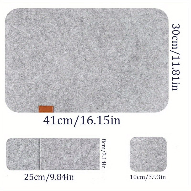 12pcs Felt Meal Cushion Set Nordic Style Table Decoration Mat