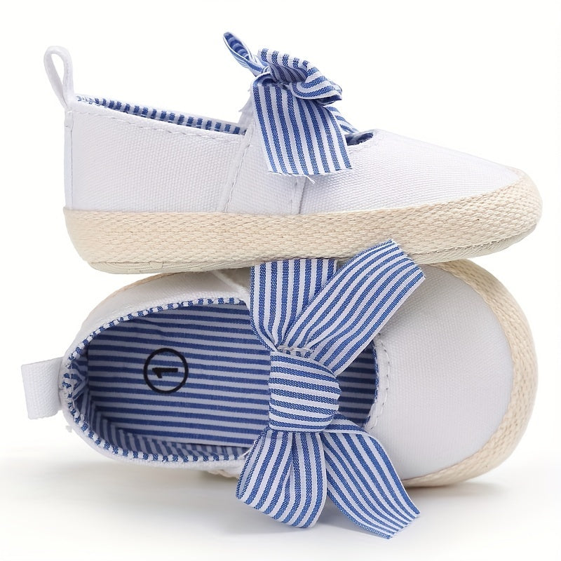Bowknot Sneakers For Baby Girls Lightweight Non slip Walking Shoes