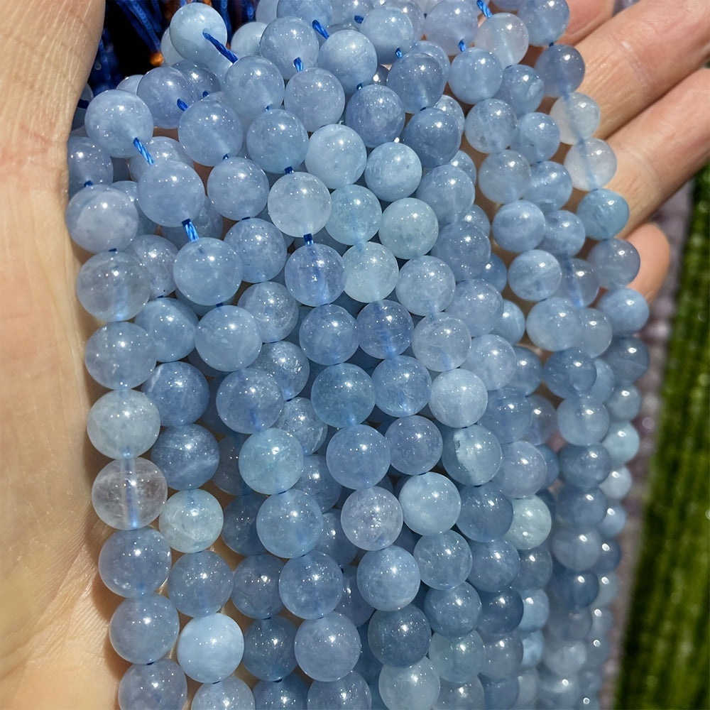 6mm 10mm Aquamarines Natural Stone Loose Beads