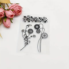 1pc Flower Stamp Painting Tools Silicone Transparent Stamp