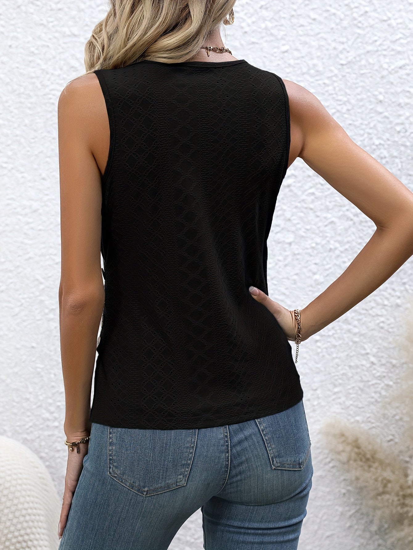 Surplice Neck Solid Tank Top Casual Slim Ruched Tops Women's Clothing