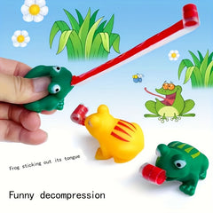 Funny Frog Toys with Tongue Out Durable Rubber Party Favors for Ages 6