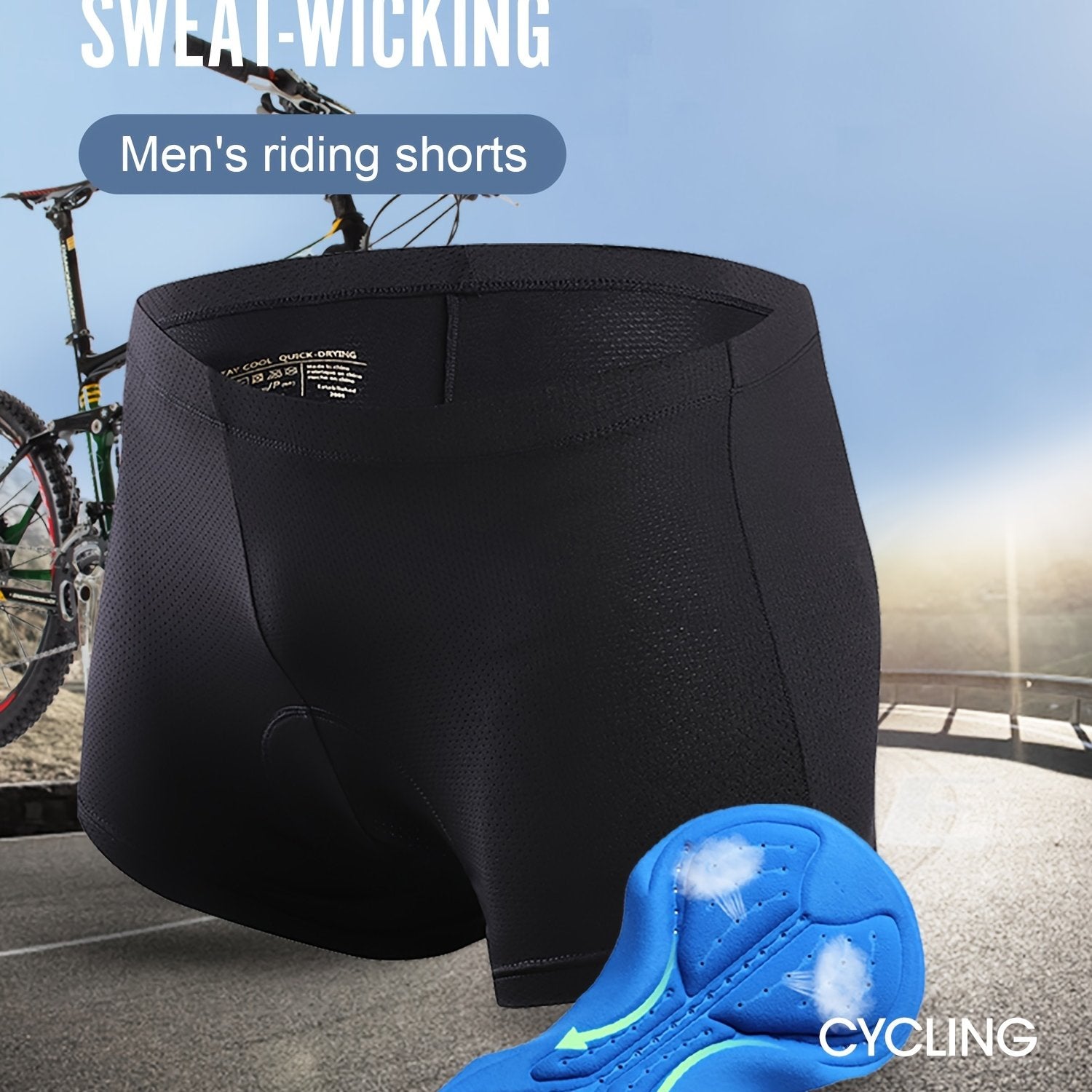Men's Breathable Cycling Shorts with Cushioning for Comfortable Riding