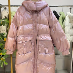 Women's Long Puffer Coat Winter Hooded Jacket
