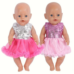 2pcs Doll Dress Set for 34cm Dolls Lightweight Summer Party Dress