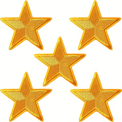 5pcs Stars Iron On Patches Sew On Embroidered Applique Repair Patch DIY Crafts