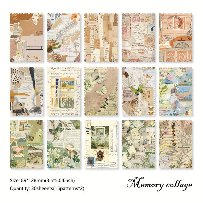 30 Sheets Floral Scrapbook Paper for Journaling & Scrapbooking