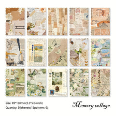 30 Sheets Floral Scrapbook Paper for Journaling & Scrapbooking