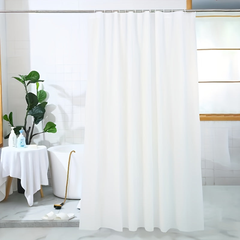 Heavy Duty Waterproof Shower Curtain with 12 Plastic Hooks