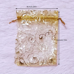 Stylish Organza Drawstring Bags for Jewelry Party Festive Cosmetics and Candy