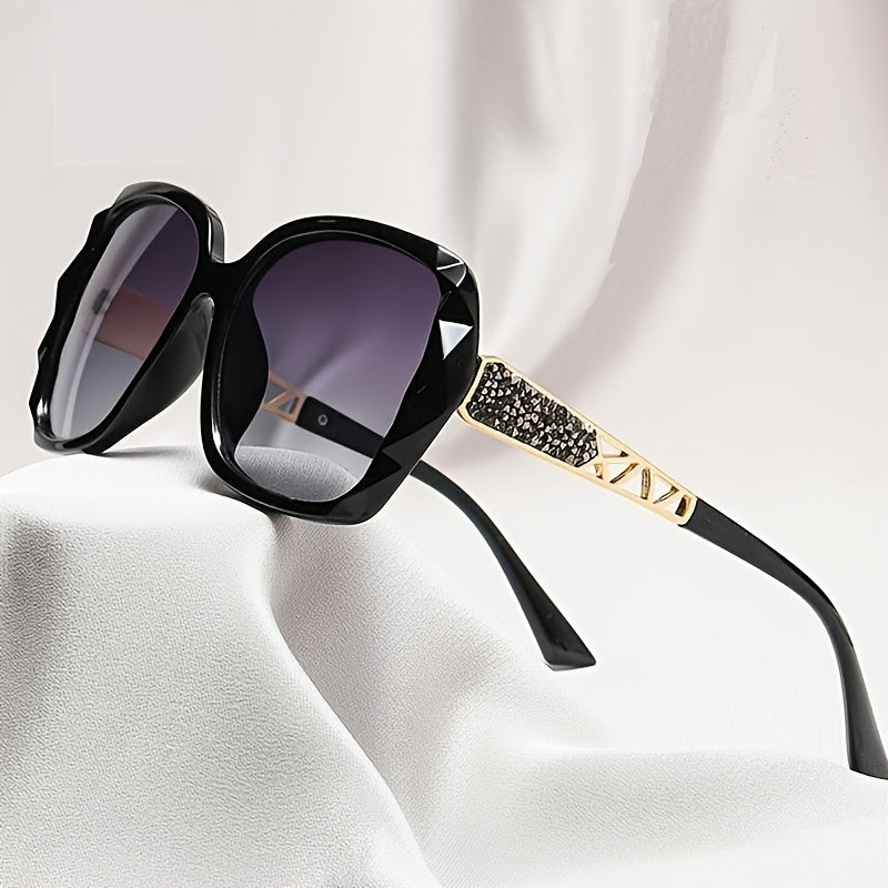 Oversized Polarized Sunglasses Women Rhinestone UV Protection