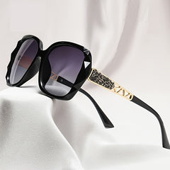 Oversized Polarized Sunglasses Women Rhinestone UV Protection