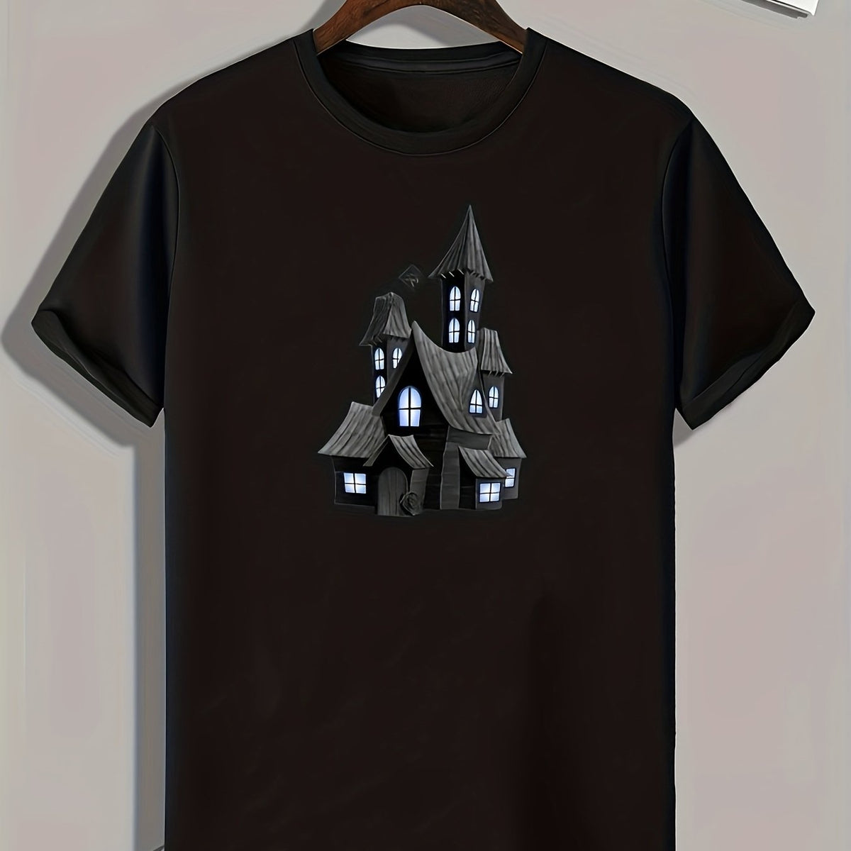 House Print Men's Graphic T-shirt for Summer
