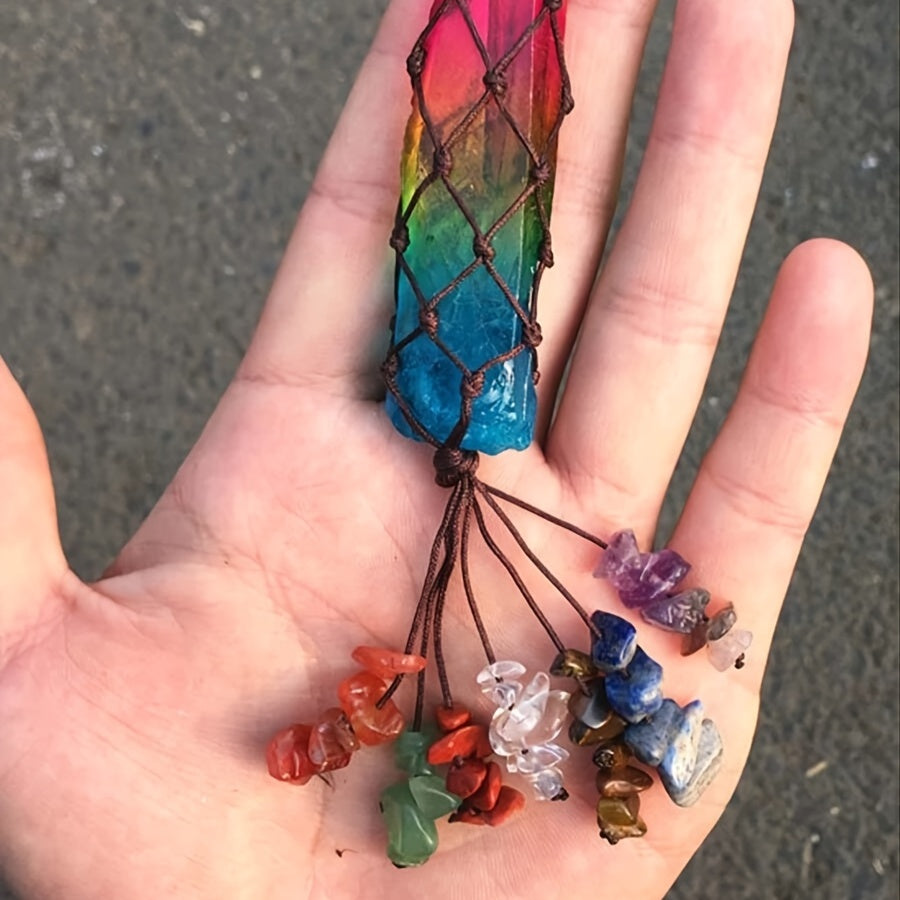 Crystal Car Hanging 7 Chakra Stones Ornament