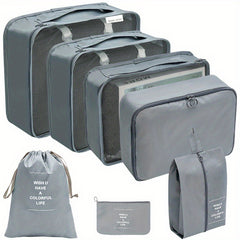 7 Pcs Travel Luggage Bag Sets Storage Bags Organizers