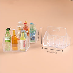 1:12 Scale Supermarket Playset with Beverage Bottles & Milk Carton Base
