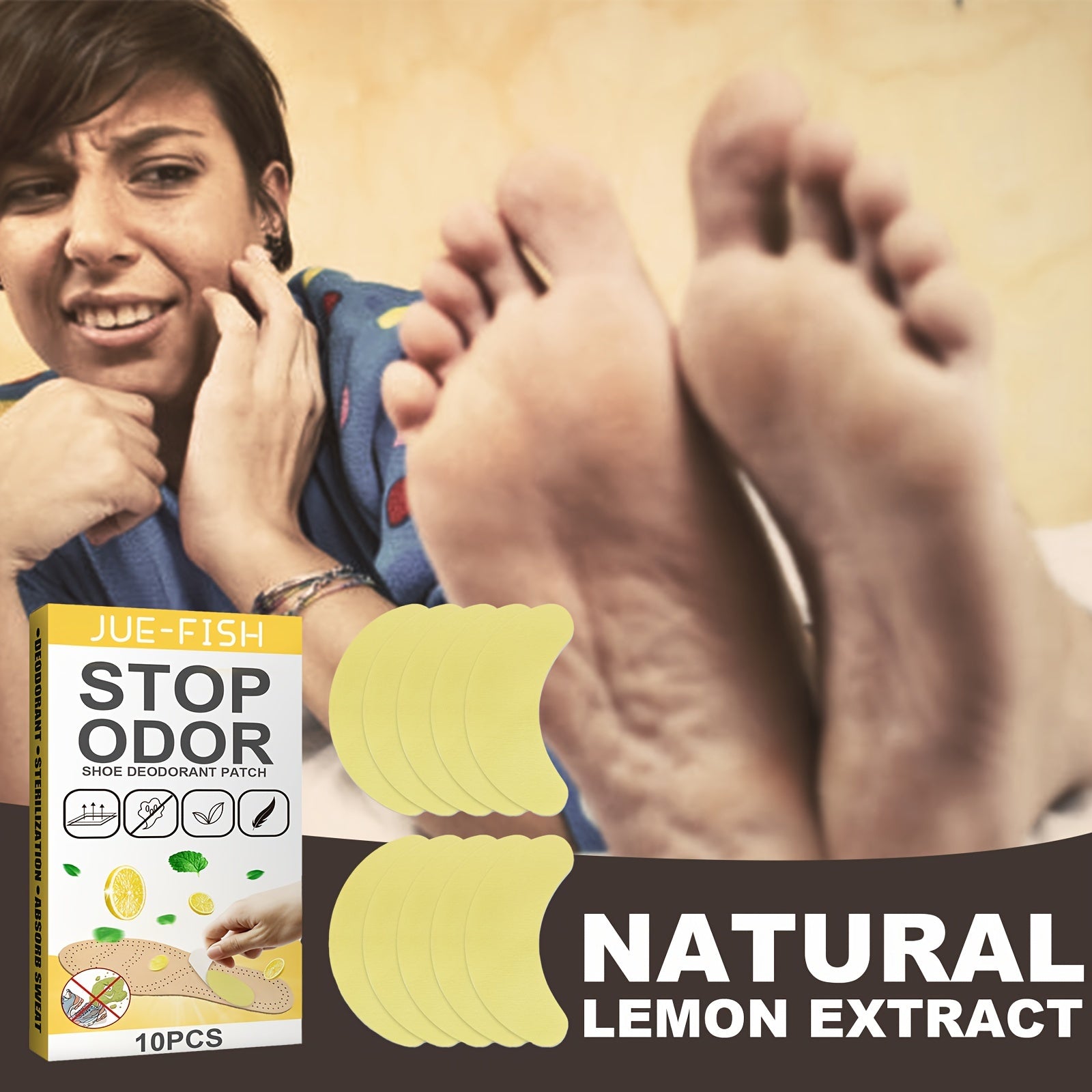 Shoe Deodorant Stickers Foot Odor Removal Patch Foot Sweat Insole Stickers