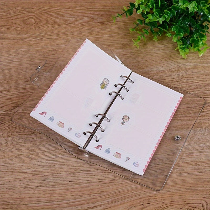 80pcs A6 Cartoon Journal Refills 6-Hole Loose Leaf Inserts Handbook Replacement