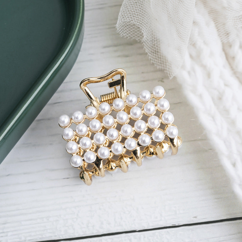 Faux Pearl Hair Claw Clip Strong Hold Grip Hair Jaw Clip