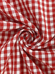  Gingham Print Button Up Long Sleeve Blouse