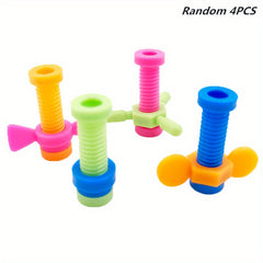 Colorful Screwing Toy Rotating Screw Pencil Cases Fidget Toy For Kids