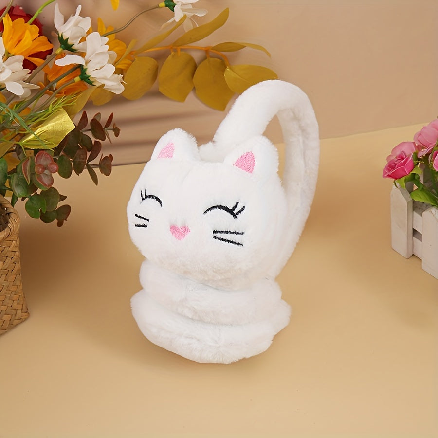 Plush Cartoon Kitten Ear Cover for Autumn/Winter