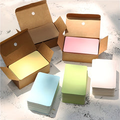 6 Boxes Blank Cards in Various Colors 100 Sheets per Box