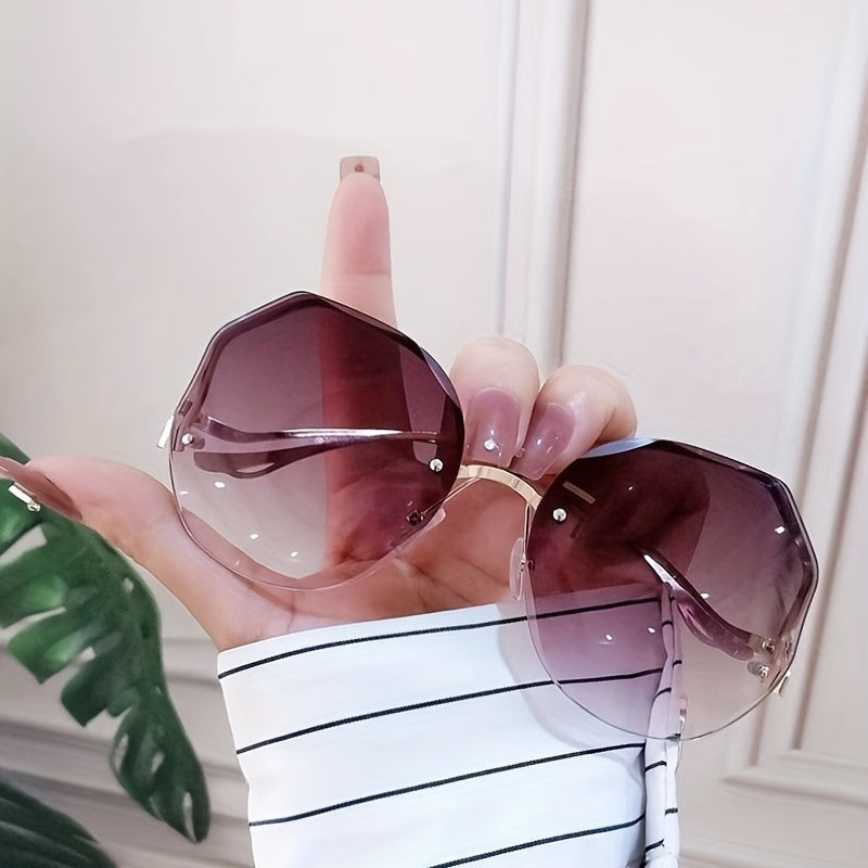 Oversized Gradient Lens Sunglasses UV400