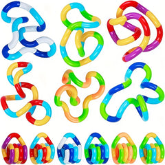 Colorful Plastic Brain Teasers for School and Home - Focus Fidget Toys
