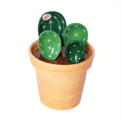 Cactus Spoons Ceramic Set Creative Soup Spoons with Holder Baking Tool Gift
