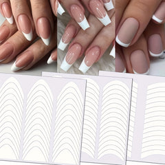 French Manicure Nail Stickers Self Adhesive Tips Guides