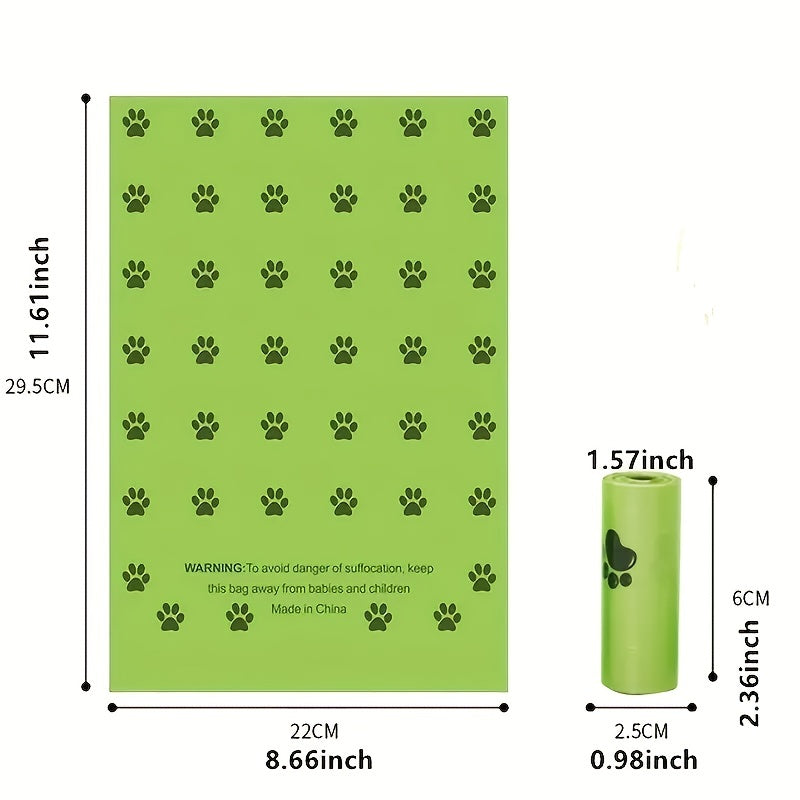 60pcs Dog Poop Bags Thickened Degradable Durable Leak-proof Pet Waste Bags