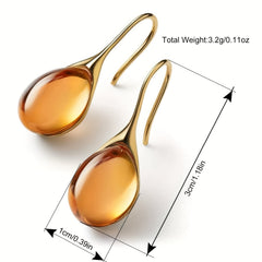 Men's Drop Shape Rhinestone Earrings - Various Colors