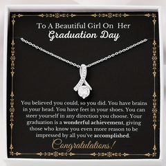 Class Of Graduation Necklace with Message Card