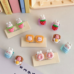 2pcs Cartoon Push Clip Student Test Paper Storage Clip Small Dovetail Clip