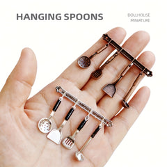 5pcs Dollhouse Kitchen Utensil Set 1 12 Scale Realistic Wall Decor Accessories