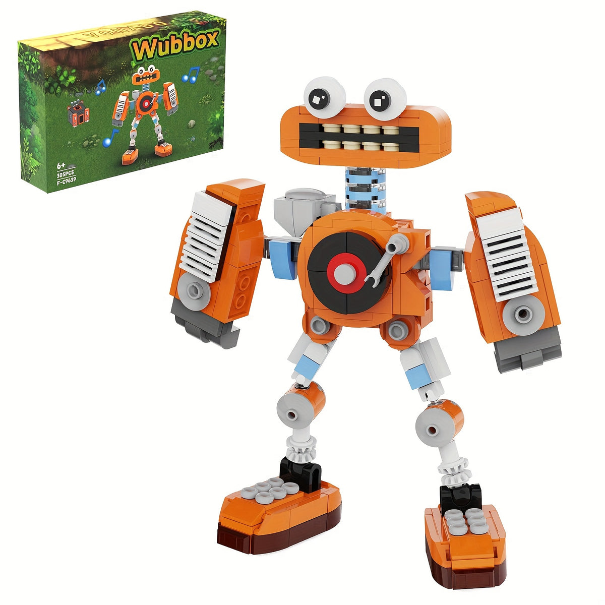 305pcs My Singing Monster Orange Monster Building Blocks Toy