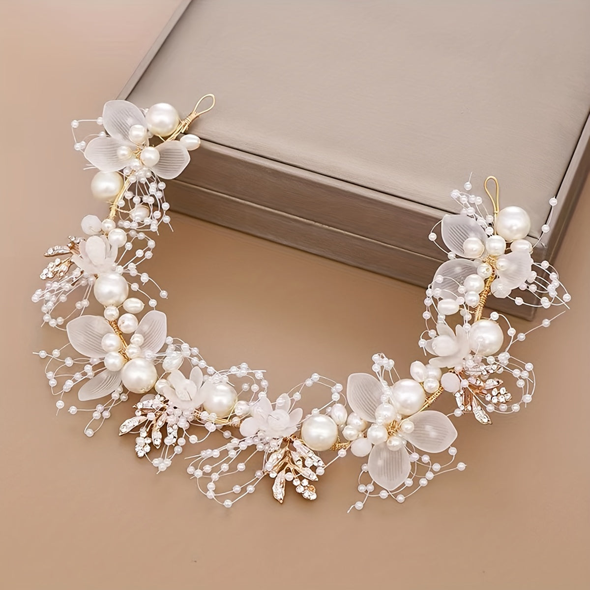Faux Pearl Headband Bridal Head Piece Wedding Hair Accessories