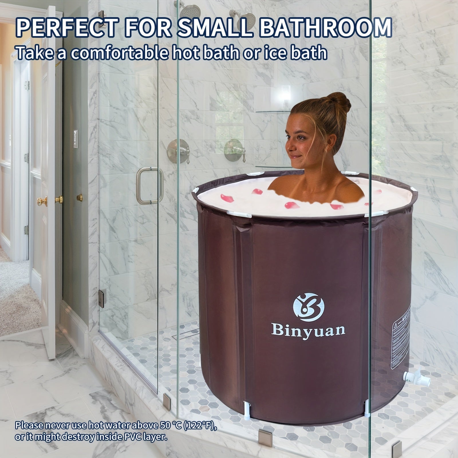 Portable Folding Bathtub For Adults Cold & Hot Water Ice Bath Tub