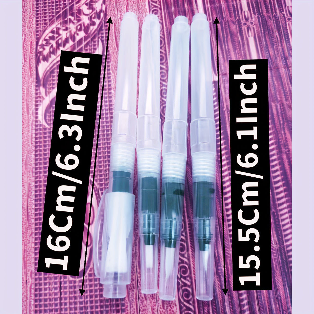 4 Nylon Bristle Paintbrushes Set for Artists and Beginners