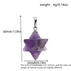 1pc Natural Crystal Pendant Amethyst Lapis Lazuli for Jewelry DIY