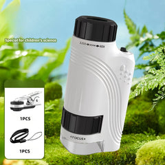 Portable Handheld Microscope with LED Light for Kids School and Science