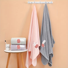 2pcs Embroidered Hand Towel Set Soft Skin-friendly Face Towel