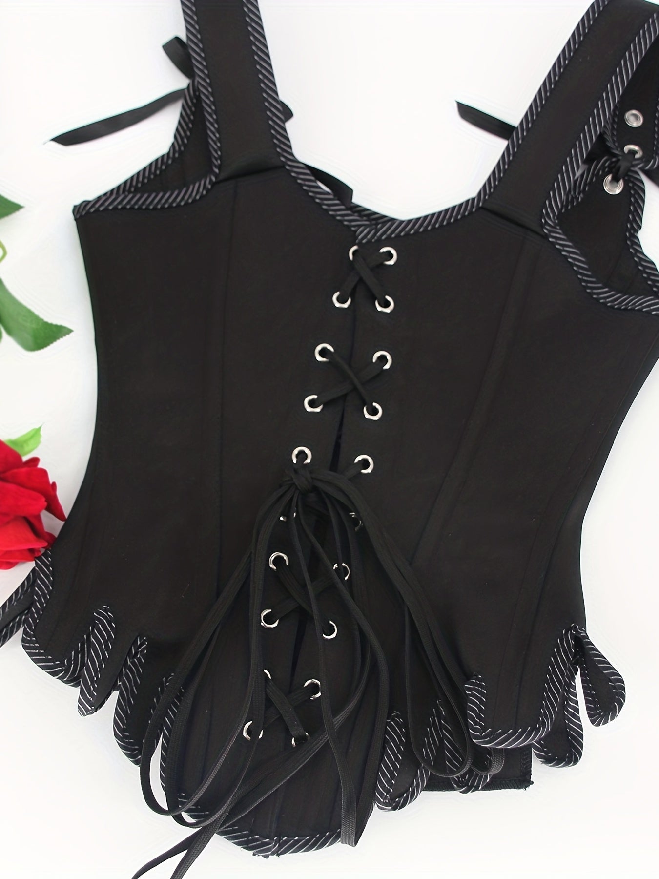 Hourglass Tank Corset Bustier Tummy Control Lace Up Body Shaper