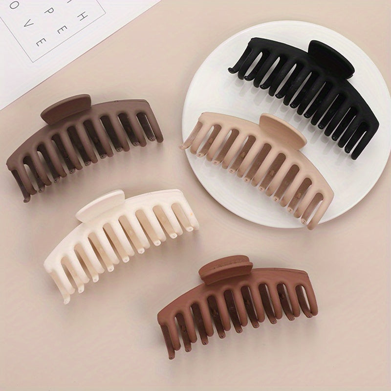 5 Large Matte Hair Claw Clips Non Slip Strong Hold Hair Jaw Clip Thick Hair
