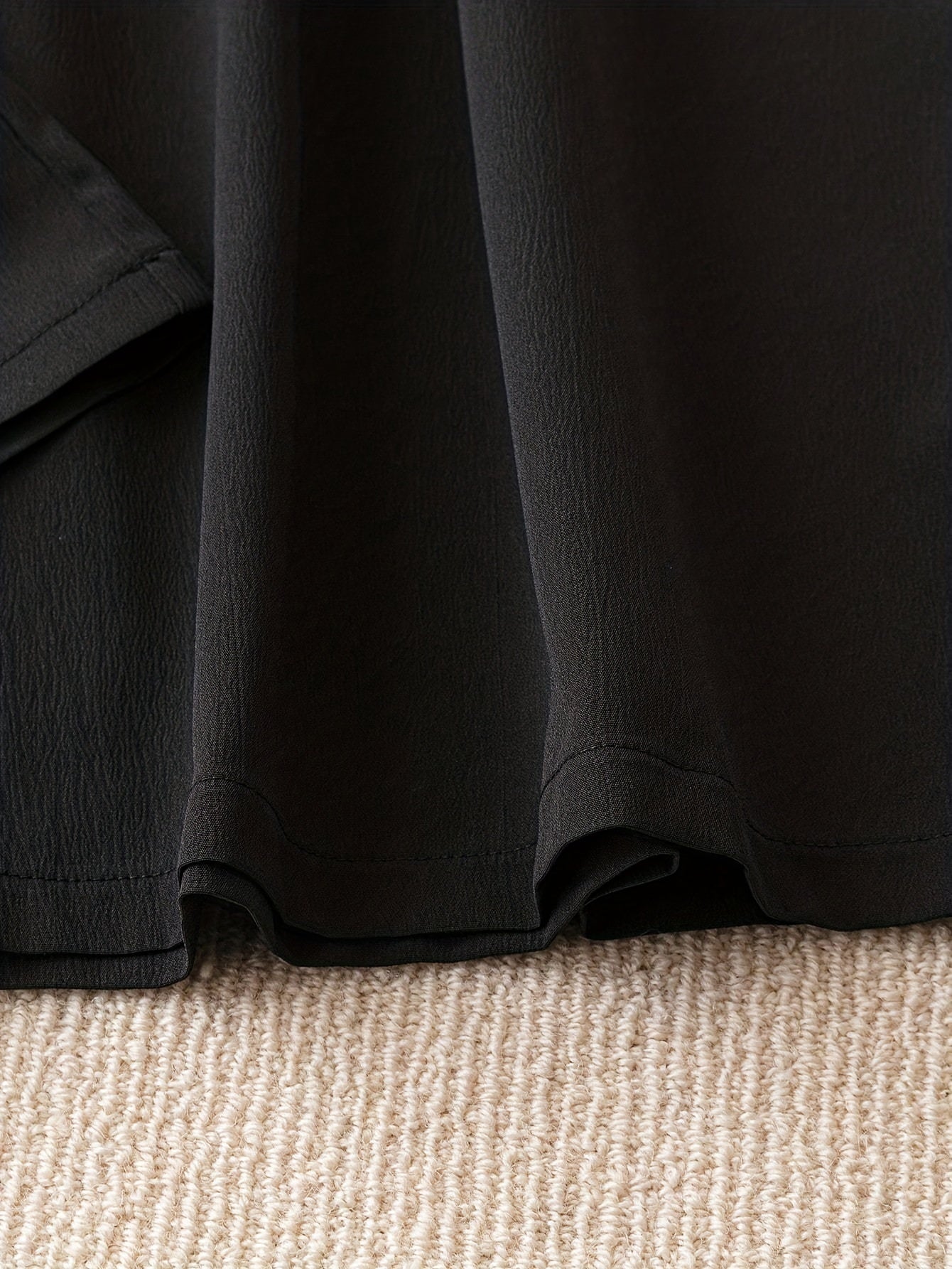 Women's Plus Solid Ruffle Trim Drawstring Elastic Wide Leg Trousers