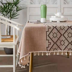 Chinese Style Waterproof Tablecloth for Picnics and Home Decor
