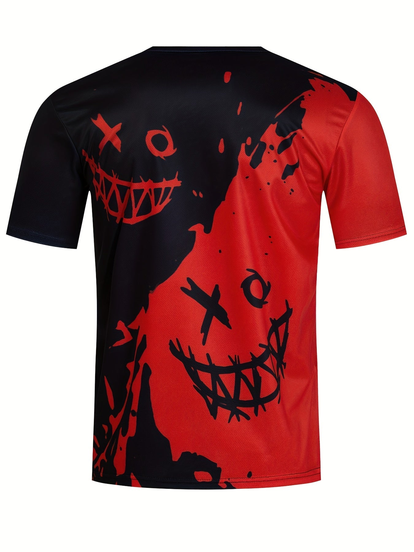 Grimace Block Pattern Print Short Sleeve Tee - Men's Summer Clothes