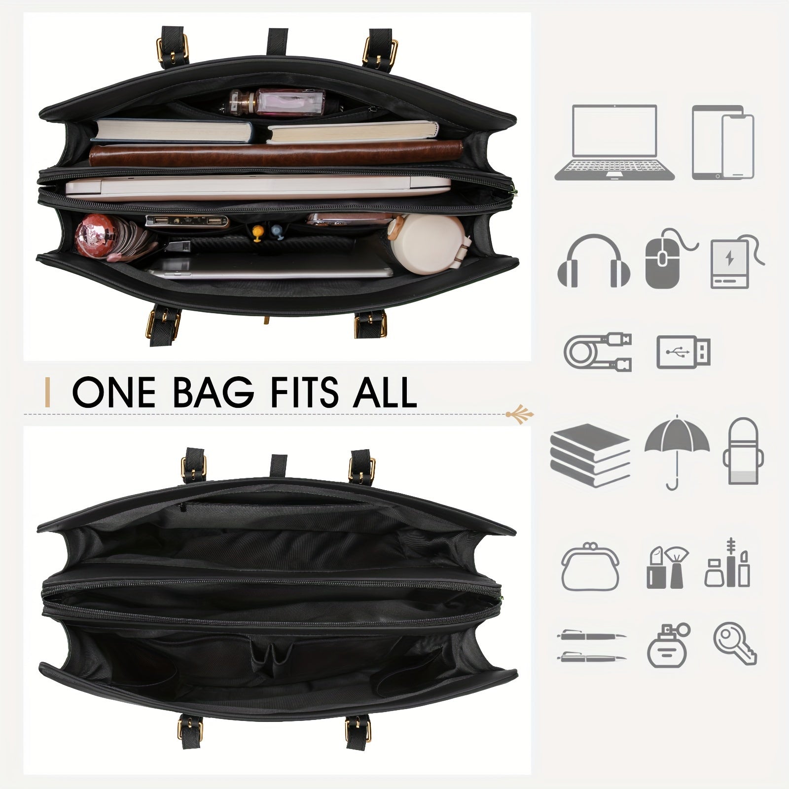 IGOLUMON Laptop Bag Waterproof Work Shoulder Bag