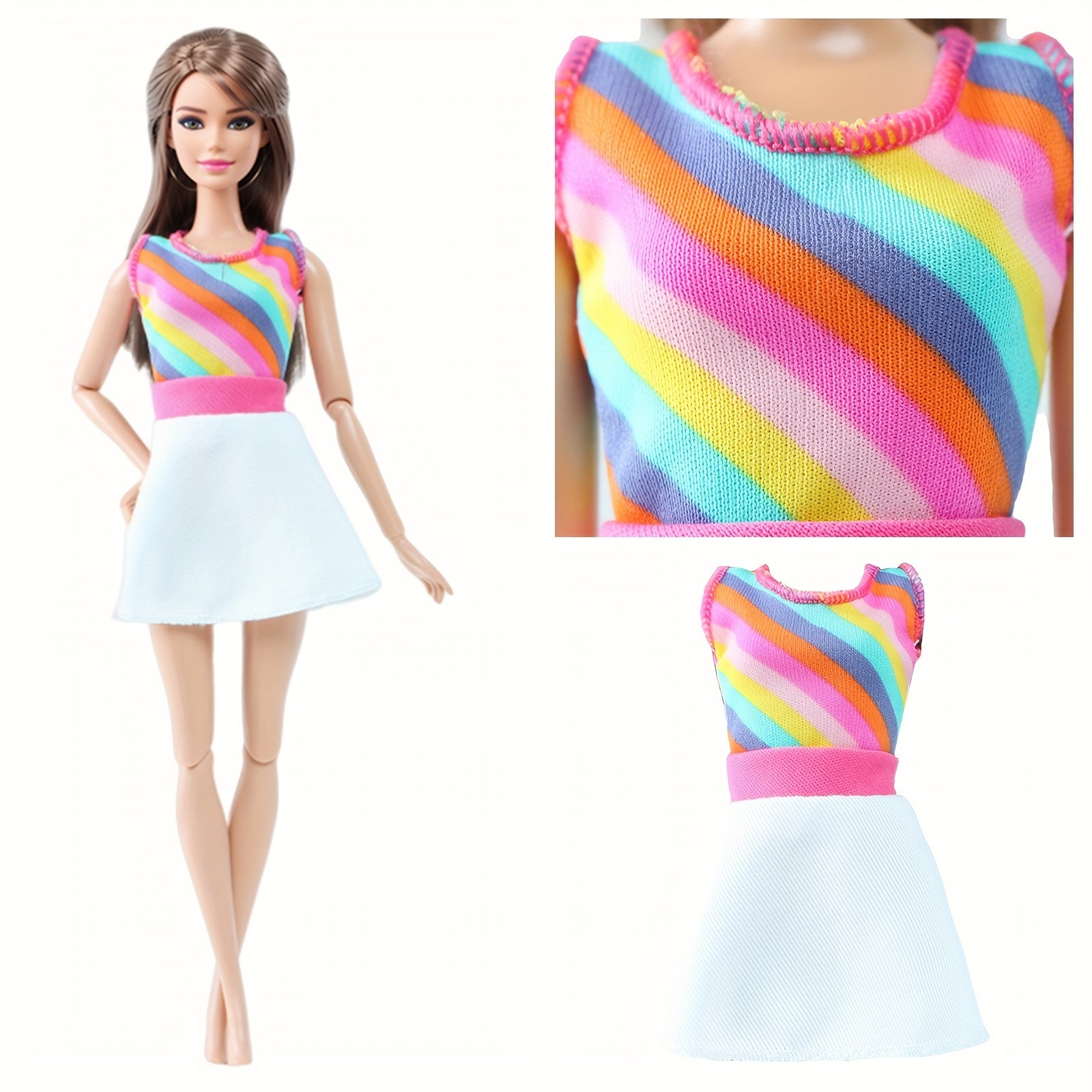 5pcs Doll Clothes Set for 11.5 Inch Dolls Casual & School Style Outfits